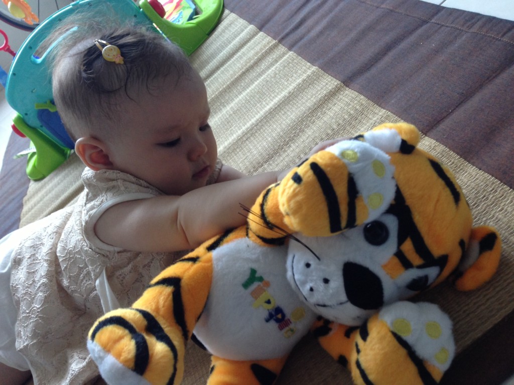 she received the little tiger for free from Maybank 